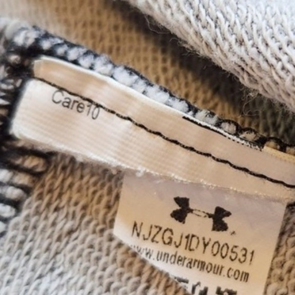 Under Armour Funnel Neck Cowl Sweatshirt Lightweight Hoodie Gray Athletics XL - Picture 7 of 7